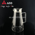 Jarra de vidrio de borosilicato de ATO con acero inoxidable